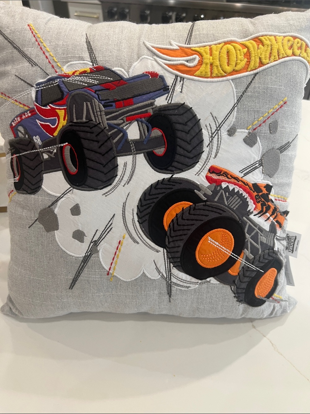 Pottery Barn Kids Decorative Monster Truck Pillow